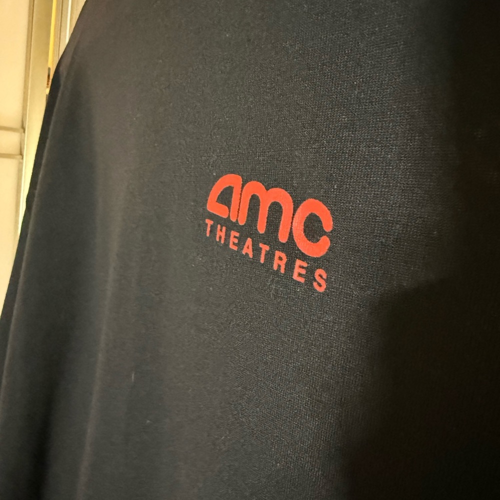 Original AMC Theatres Black Short Sleeve Work Shirt Tee Unisex Sz 2XL XXL - RARE